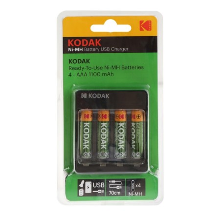 Charger Kodak USB Overnight Charger for AAA + 4 AAA 1100 mAh batteries