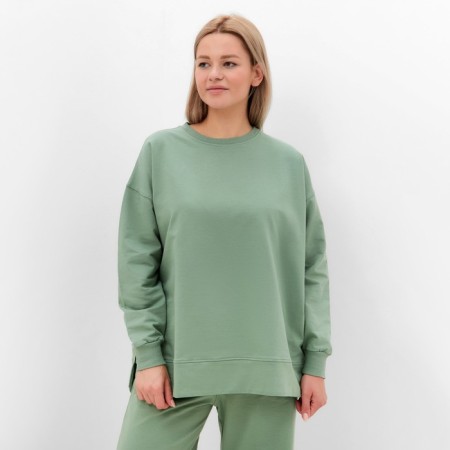 Women's costume (sweatshirt/pants), olive color, size 42-1