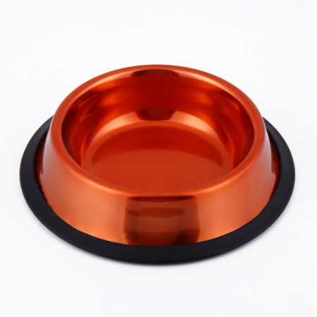 A bowl with a non -slip base decorative color, 230 ml, copper-1