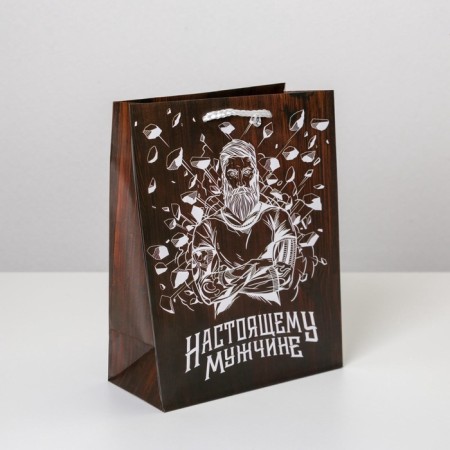 Gift laminated package, packaging, “Real man”, MS 18 x 23 x 8 cm-1