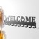 Decorative metal hooks "Welcome. House" black 1.9x32.9x8.2 cm