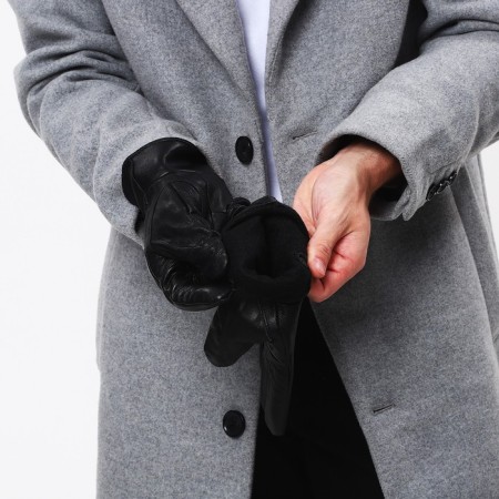 Gloves male, dimensionless, with insulation, black color-4