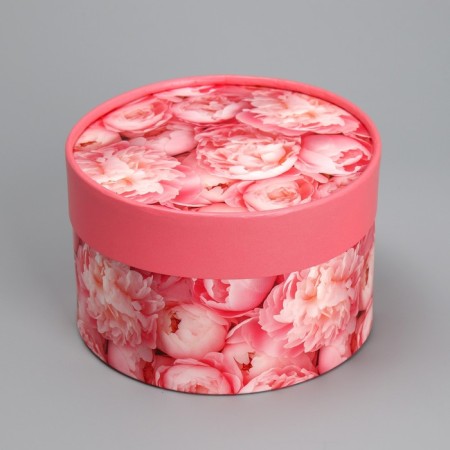 Gift box, packaging, "peonies" 12 x 8 cm