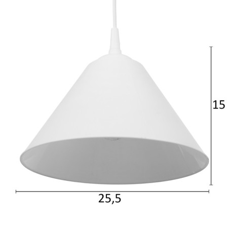 Susage "cone" 1x15W E27 Model: BR 00267 White 25x25x15cm-3