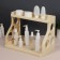 Organizer for storage, 2 sections, 39 × 24.5 × 30.5 cm, beige color