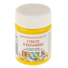 Decola glass paint and ceramics, 50 ml, yellow bright, 4028213