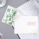 Birthday card!" Congrev, embossing, lilies, green tone, 19.4x12.5 cm