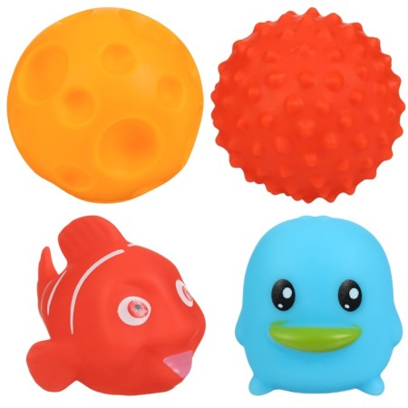 A set of bath toys "Funny bathing", 4 pcs, crush me-1