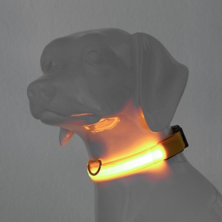 Collar with backlight size L, Osh 45-52 x 2.5 cm 3 lumber mode yellow-1
