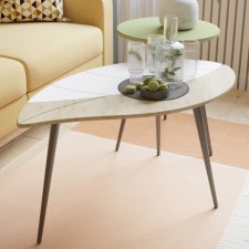 LIMA GUBLE table, 900 × 500 × 455 mm, Sonoma oak color / White