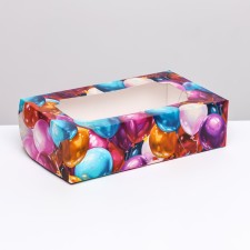 Folding box with a window for marshmallows 