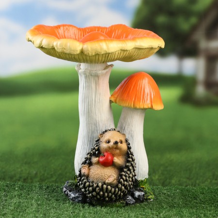 Garden figure "Raw mushroom with a hedgehog" 28x22x21cm