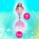 Fairytale doll "Princess Mermaid", purple color