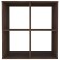 Polini Home Smart rack, cubic 4 sections, vintage color
