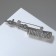 Brooch "Comb" COMB, black and white color in silver