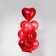 Bouquet of balls "Fiery", foil, latex, set 10 pcs., Red color
