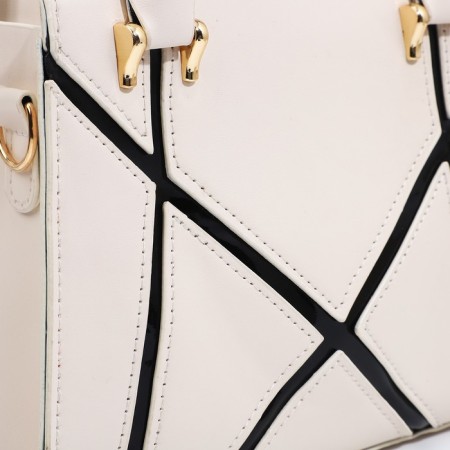Bag Female Tout with zipper, white color-3