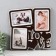 Photo frame LHDF "Love" 33x33 in 3 photos 10x15 cm, col. Wenge-white (plastic screen)