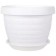 Plastic pot "Toledo", d = 17, with a pallet, white