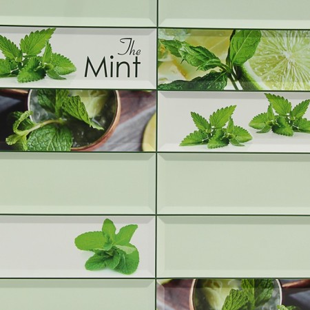 PVC panel mint tile 957x482 mm-1
