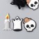 Decor for creativity rubber "Ghost and Skull", set 16 pcs., 3 × 2.3 cm, mix