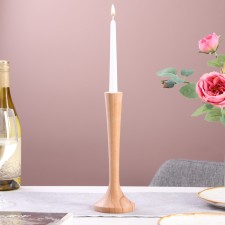 Candlestick, model No. 15, 9 x 25 cm, beech