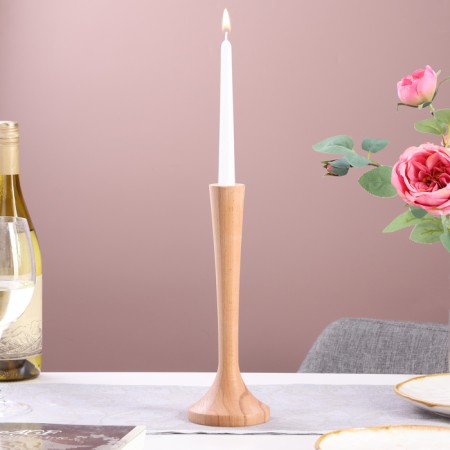 Candlestick, model No. 15, 9 x 25 cm, beech