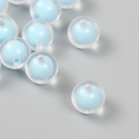 Beads for creativity plastic "Blue" glossy set 30 grams d = 1.6 cm