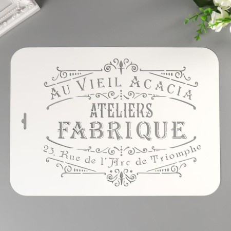 Plastic stencil "Au Vieil Acacia" 22x31 cm-1