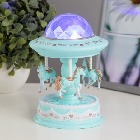 The spore-designer "Shapito" LED 3HLR44 disco, spins, blue 10x10x17 cm Risalux