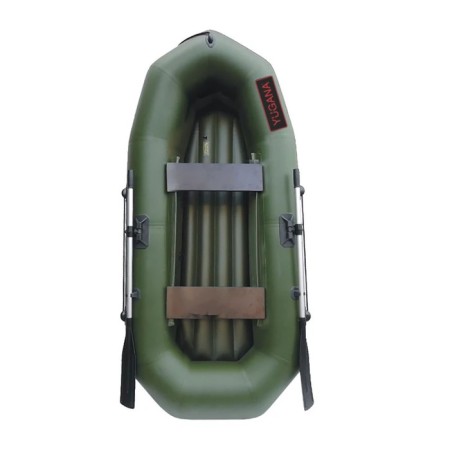 Yugana R-260 boat, inflatable bottom, olive color-4
