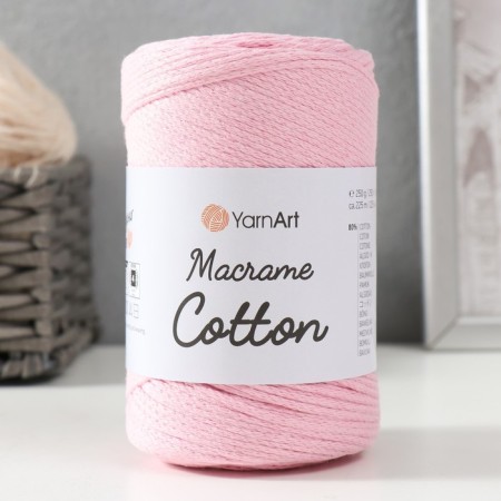 Yarn "Macrame Cotton" 20% polyester, 80% cotton 225m/250g (762 powder)-4