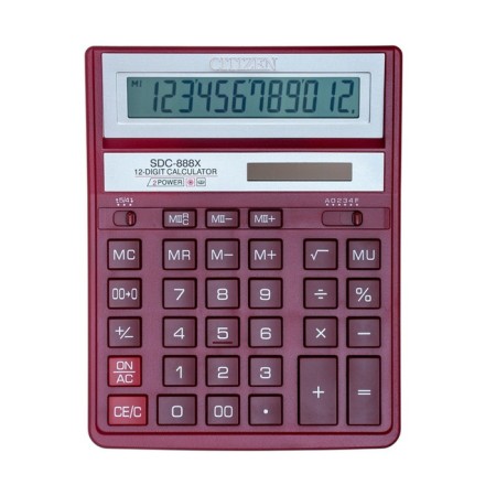 CITIZEN CITIZEN CALCAL "SDC-888XRD", 12-bit, 158 x 203 x 31 mm, double power, red-1