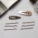 Invisible hair "Adele" (set 10 pcs) 5 cm, bronze