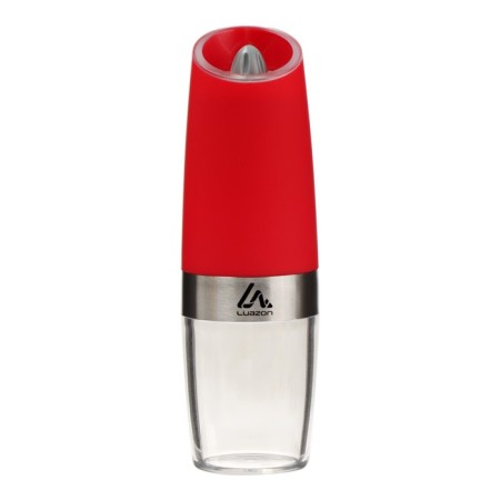 Electric mill Luazon Let-005, gravitational, plastic, from batteries, red-1
