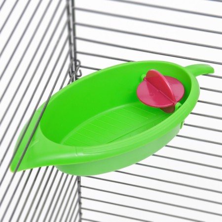 Bath-bush for birds "leaflet", 18.3 x 9 x 3.8 cm, mix of flowers-1