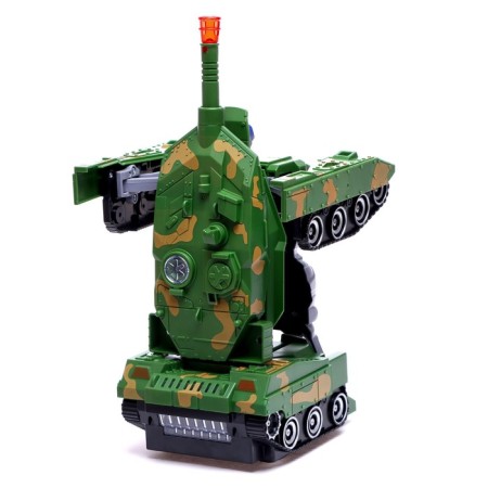 The Tank robot is transformed, light and sound effects, it works from batteries-6