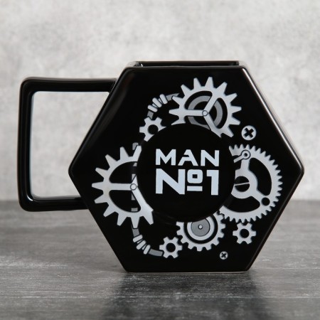 Ceramic mug "Man #1", 550 ml, black color-1