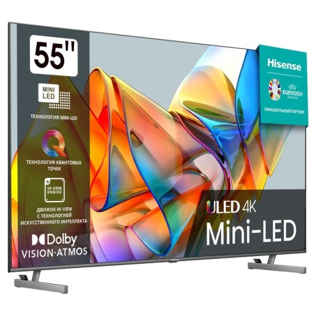 TV HISENSE 55U6KQ, 55 ", 3840x2160, DVB-T2/C/S2, HDMI 3, USB 2, M-LED, Smart TV, Black-2
