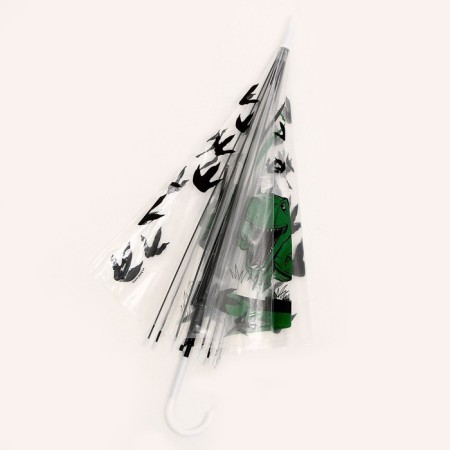 Children's umbrella "dinosaur" semi -automatic, transparent, d = 90cm-10