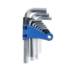 A set of keys of hexagonal tundra, CRV, 1.5 - 10 mm, 9 pcs.