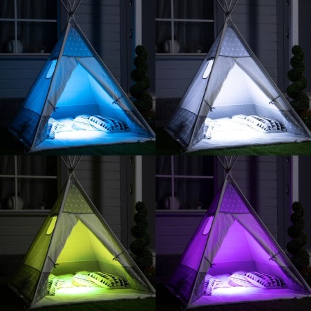 Garden lamp on the sunbater "Flight", 13 × 6 × 13 cm, 6 LED, remote control, glow RGBW-3