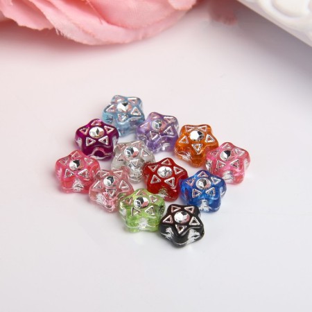 A set of beads for creativity Plastic "Star with Straziki" 20 g 0.7x0.7 cm-2