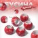 Bead "Paints", 1.3 × 1, red color