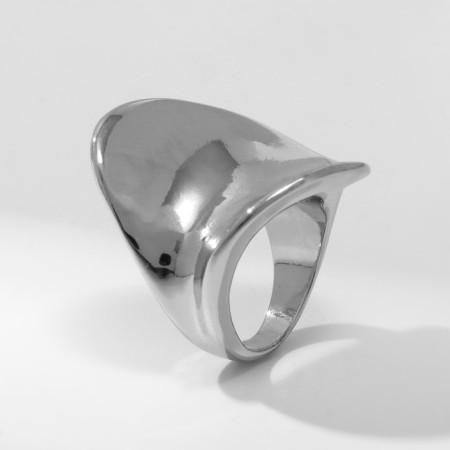 Ring Metal "Trend" wave, color silver, size 17-2
