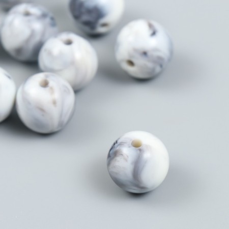 Plastic beads "Divorces. Gray" set 20 g d = 1.6 cm