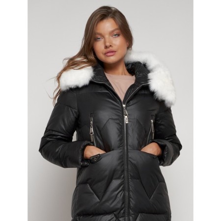 Coat insulated winter female, size 56, black color-22