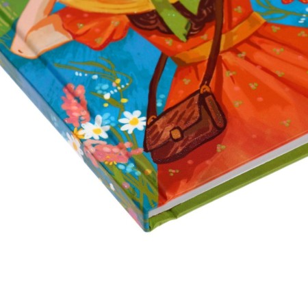 Notebook A6, 64 sheets in the Code "Summer", solid cover, matte lamination, glitter, block 65g/m2-4