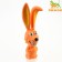Brying toy for dogs from latex "Bunny", 17 cm, orange