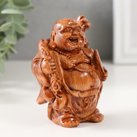 NECKE Polystone under the tree "Hothey. With a bag of wealth" 6.7x6.7x9 cm-1